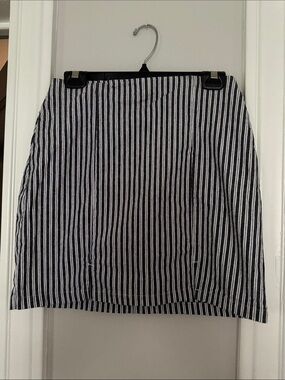 Hollister Black and White Vertical Stripe Pencil Skirt